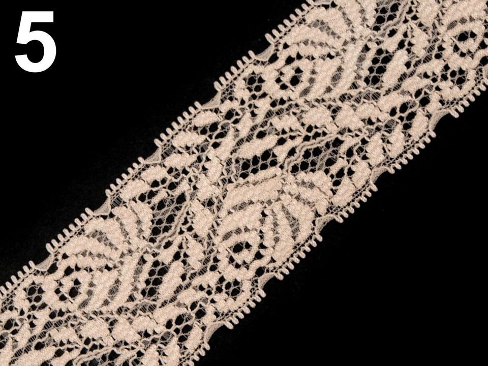 Elastická čipka, šírka 4 cm - 1m