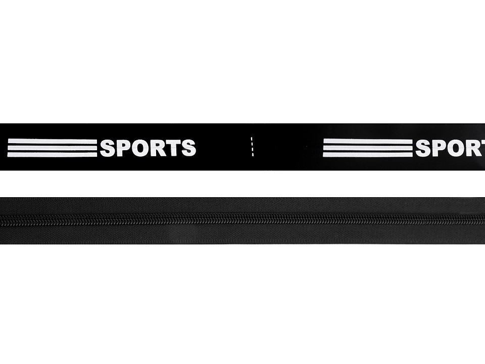 Zips špirálový vodeodolný šírka 7 mm metráž - 1 m