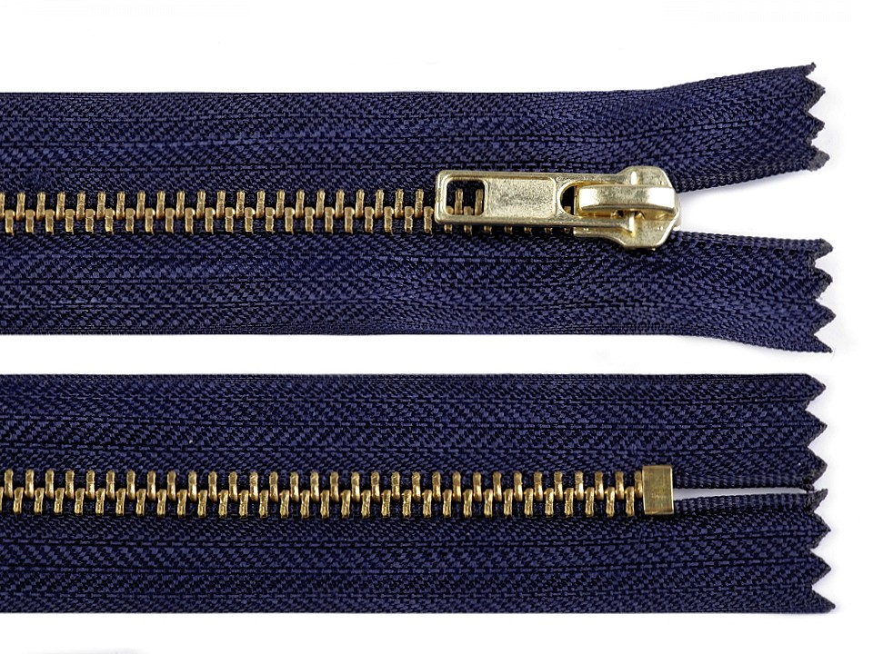 Kovový zips šírka 6 mm dĺžka 20 cm - 1 ks