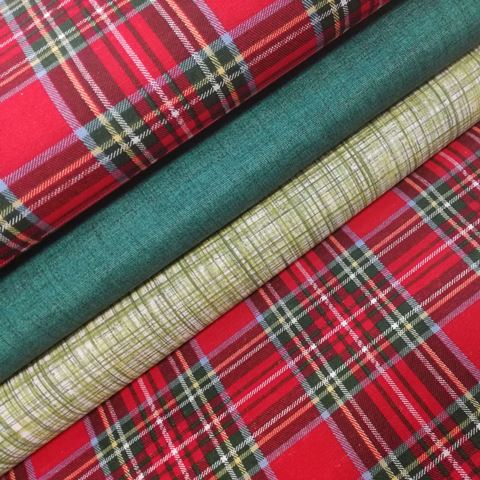 ČERVENO-ZELENÉ KÁRO TARTAN NA POŤAHOVKE