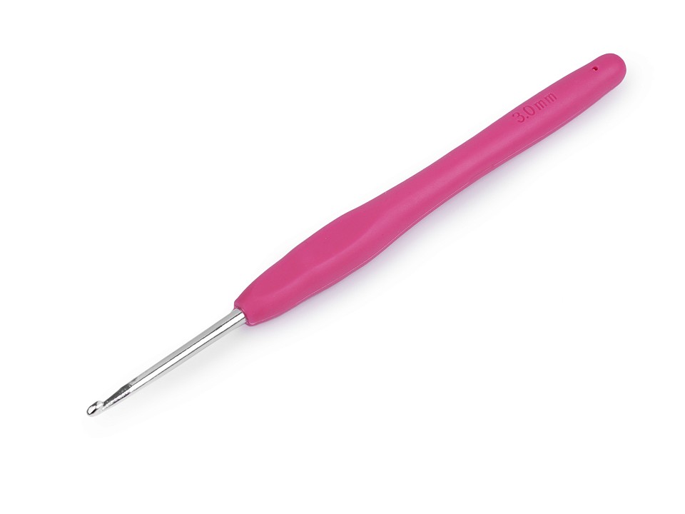 Háčik na hačkovanie so silikónovou rukoväťou veľ. 3 mm - 1ks