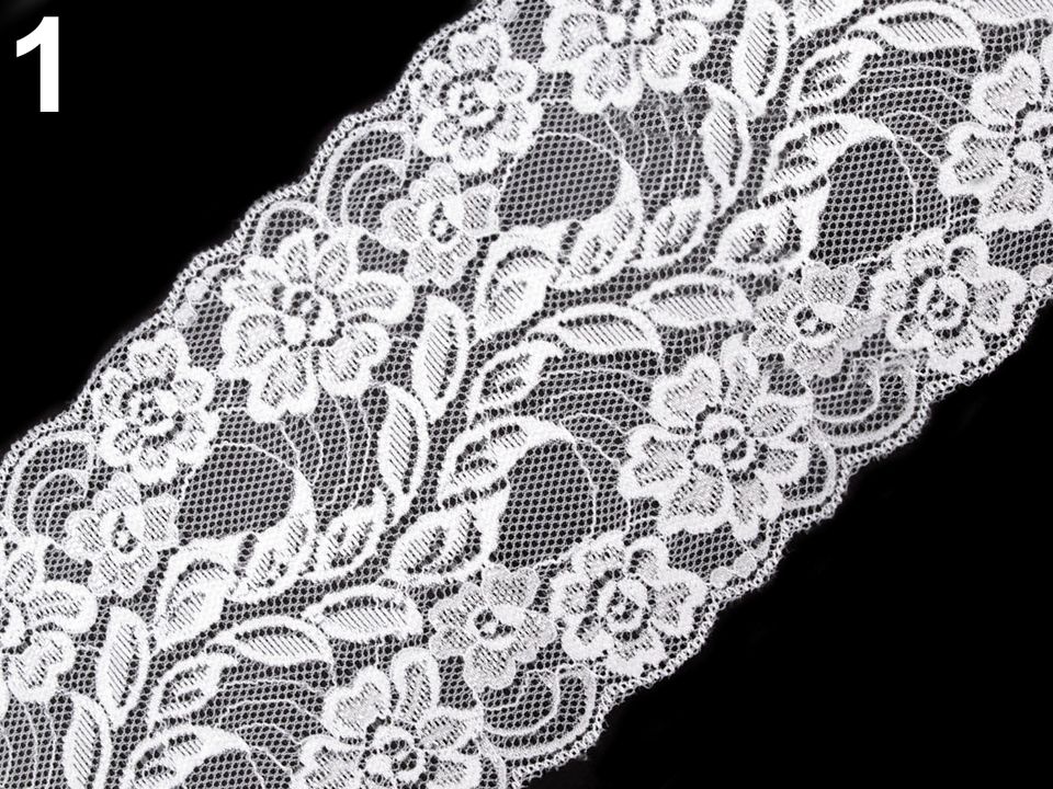 Elastická čipka / vsádka / behúň šírka 150 mm - 1m