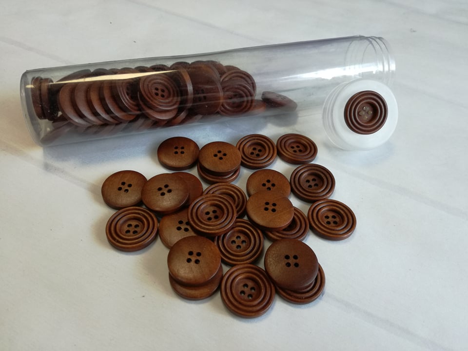 Drevený gombík veľkosť 21 mm