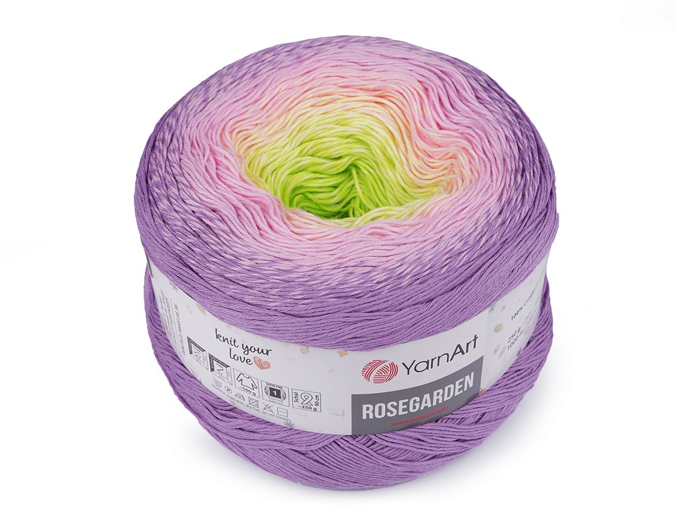 Bavlnená pletacia priadza YarnArt Rosegarden 250g