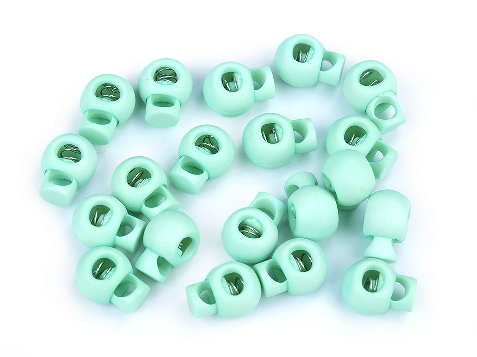 Brzdičky guľaté 15x19 mm – variant 22 mint – 10 ks