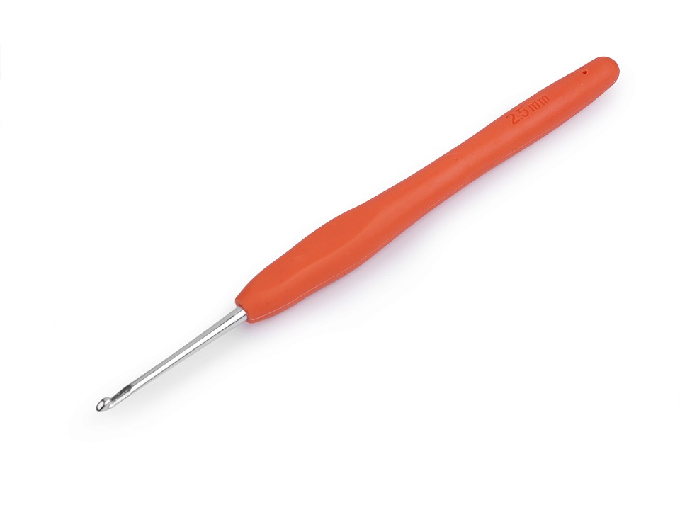 Háčik na hačkovanie so silikónovou rukoväťou veľ. 2,5 mm - 1ks