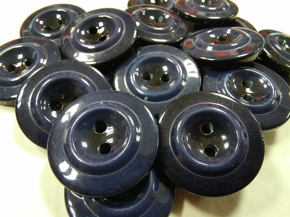 Modrý gombík  Ø 16mm - 1 ks