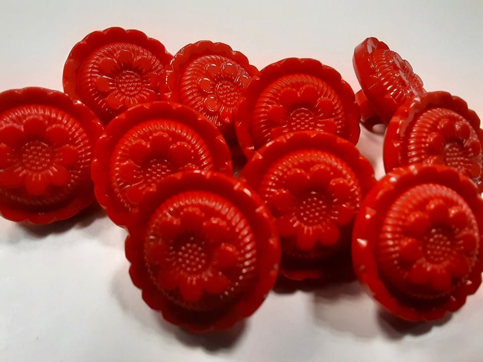 Gombík s vzorom "kvietok" Ø 13mm - 1 ks