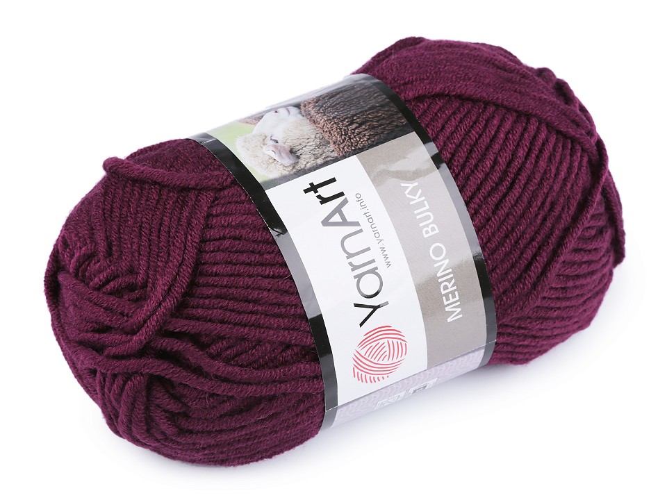 Pletacia priadza YarnArt Merino Bulky (hrčky) 100g