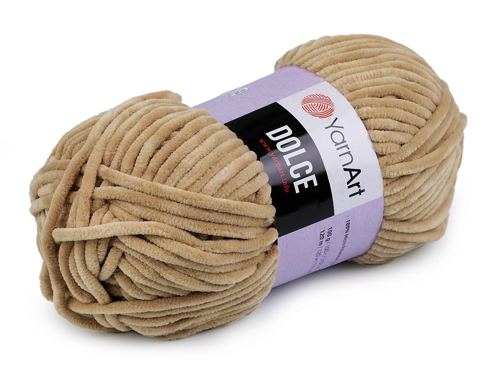 Pletacia ženilková priadza YarnArt Dolce 100g