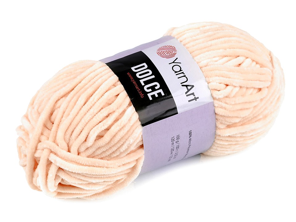 Pletacia ženilková priadza YarnArt Dolce 100g