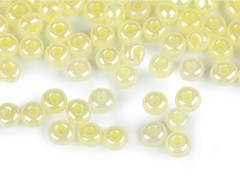Rokajl 6/0 - 4 mm perleťový, nepriehľadný - 50 g