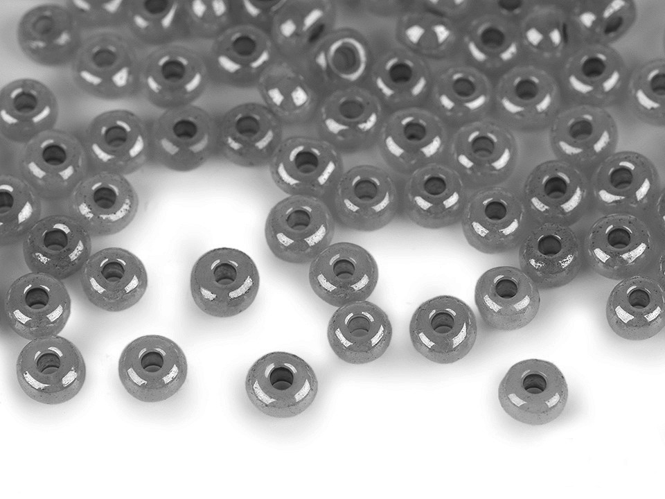 Rokajl 6/0 - 4 mm perleťový, nepriehľadný - 50 g