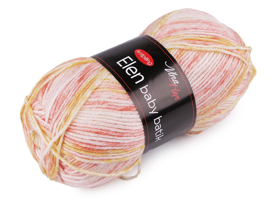 Pletacia priadza Vlna-Hep Elen baby batik 100g