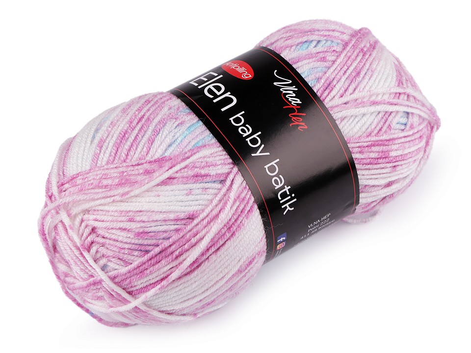 Pletacia priadza Vlna-Hep Elen baby batik 100g
