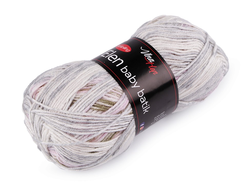 Pletacia priadza Vlna-Hep Elen baby batik 100g