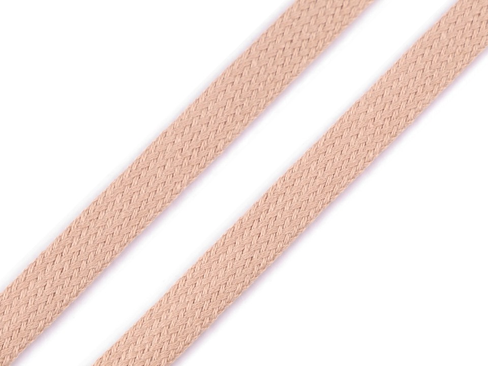 Bavlnená šnúra plochá / dutinka šírka 12 mm - 5m