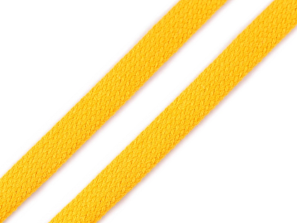 Bavlnená šnúra plochá / dutinka šírka 12 mm - 5m