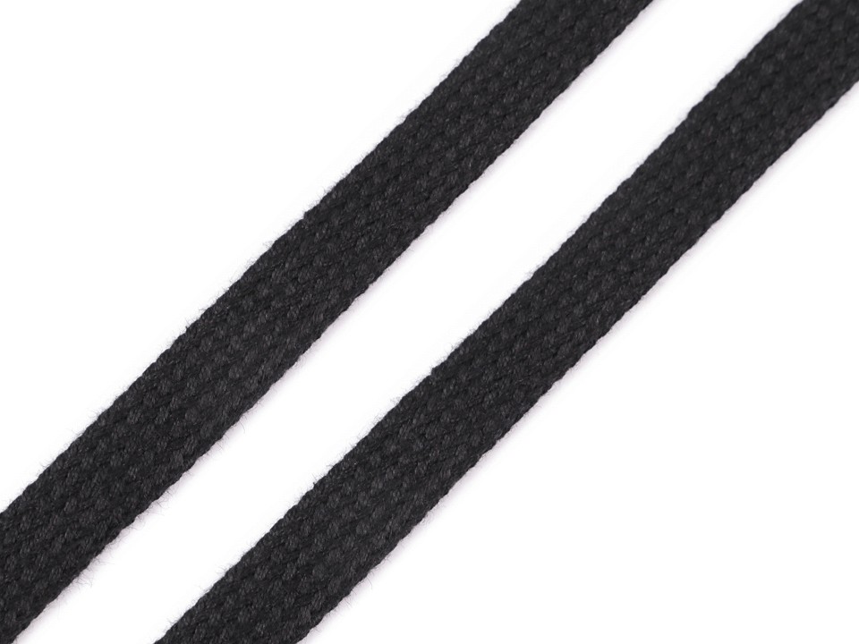 Bavlnená šnúra plochá / dutinka šírka 12 mm - 5m