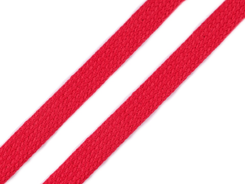 Bavlnená šnúra plochá / dutinka šírka 12 mm - 5m