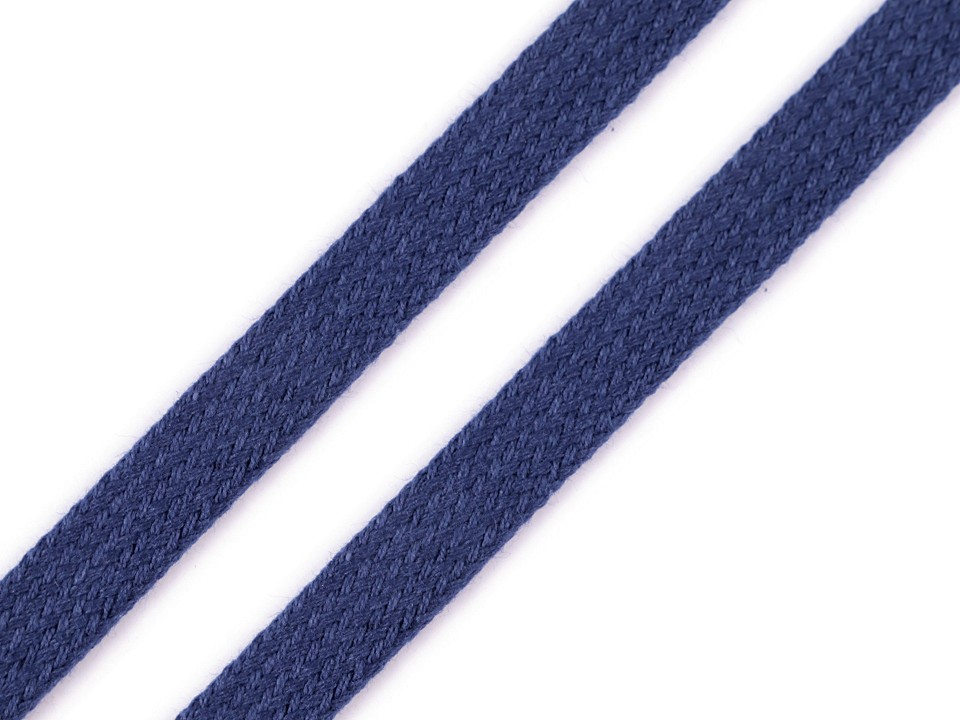 Bavlnená šnúra plochá / dutinka šírka 12 mm - 5m