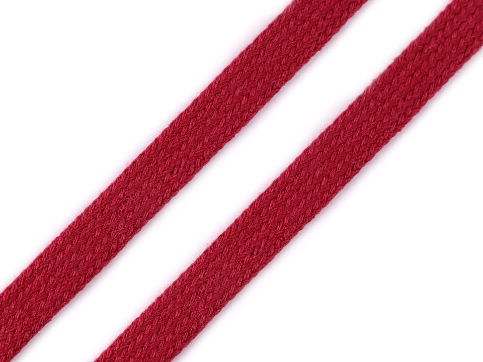 Bavlnená šnúra plochá / dutinka šírka 12 mm - 5m