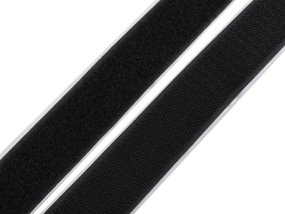Suchý zips háčik + plyš samolepiaci šírka 30 mm - 1 m