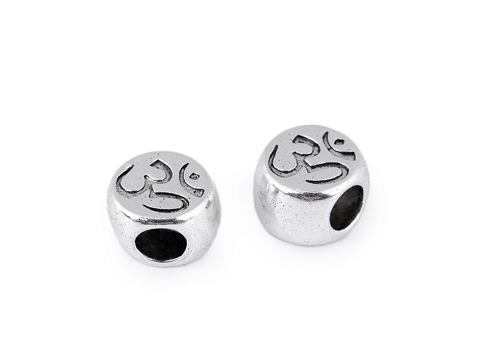 Kovový korálik 10x6,5 mm - 5ks
