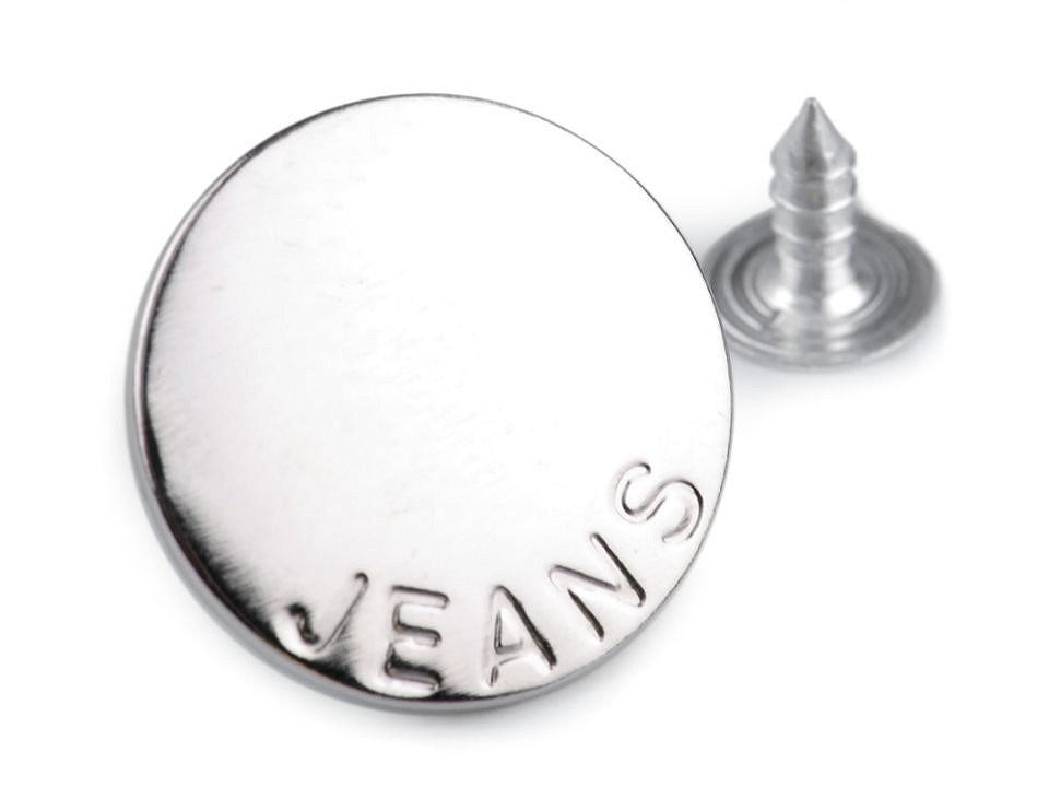 Riflový gombík Jeans veľkosť 32" - 10 ks