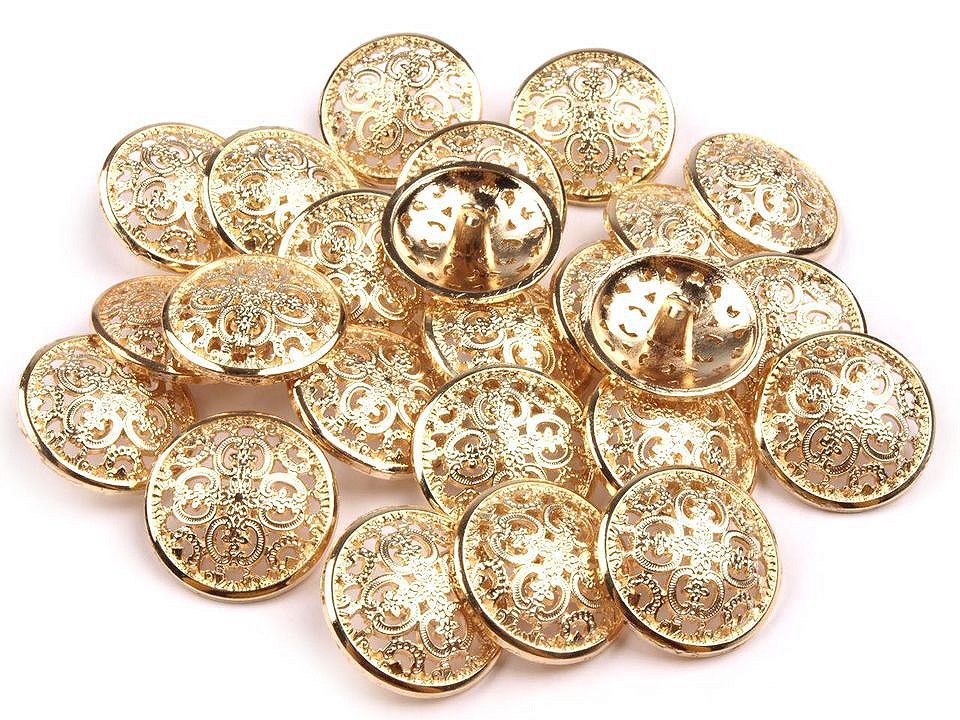 Kovový gombík veľkosť 25,4mm - 5 ks