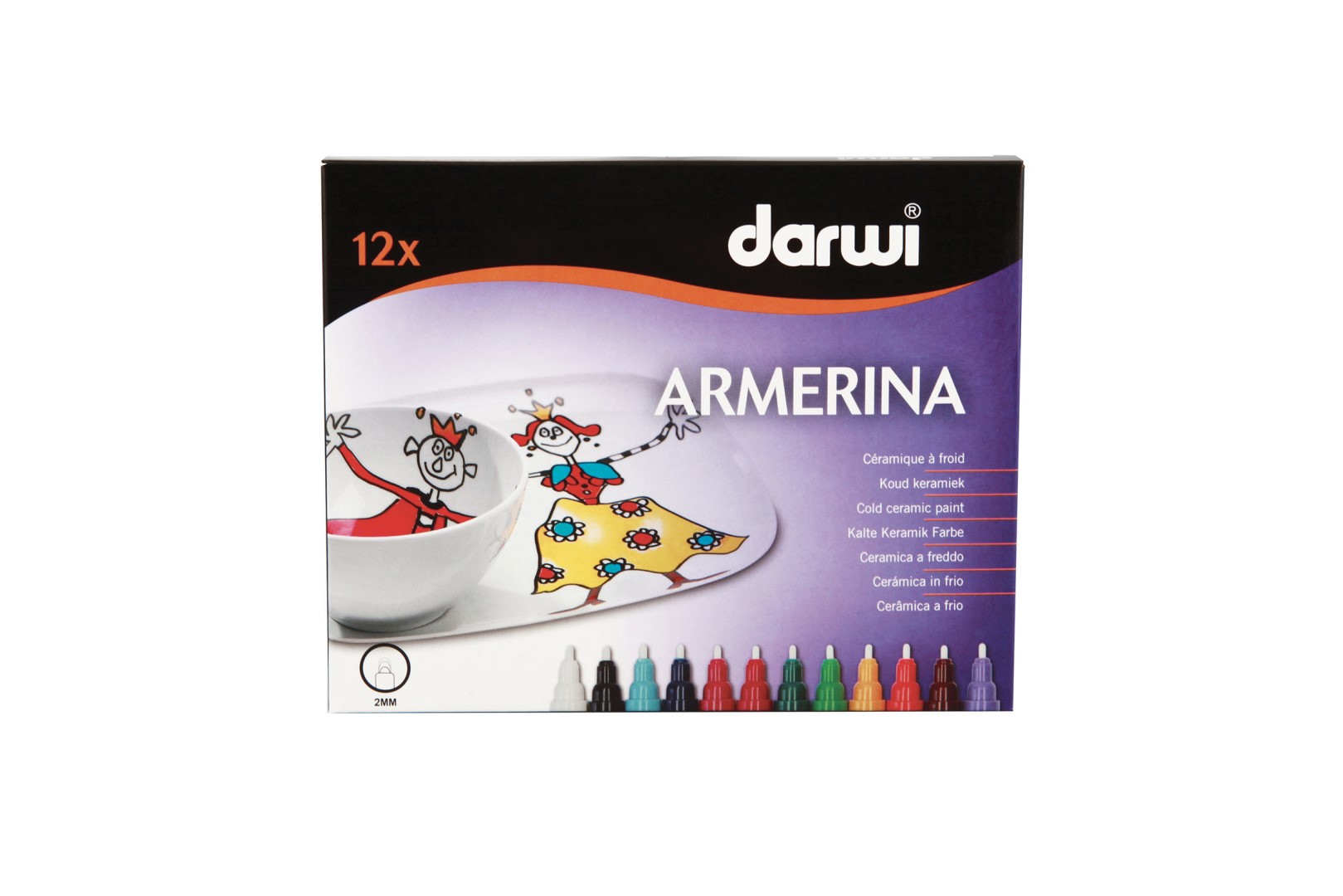 DARWI sada fixiek Armerina na porcelán bez vypaľovania 12x6ml