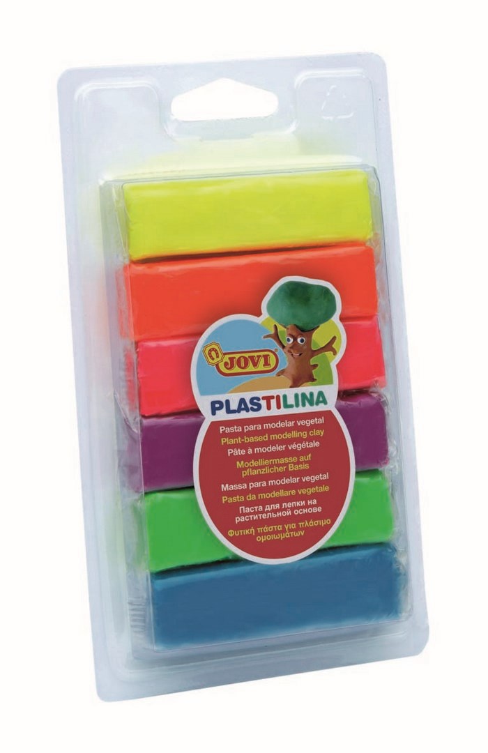 JOVI plastelína neónové farby 6x25g
