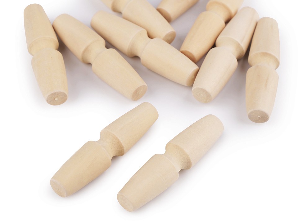 Gombík drevený oliva 15x60 mm - 10 ks