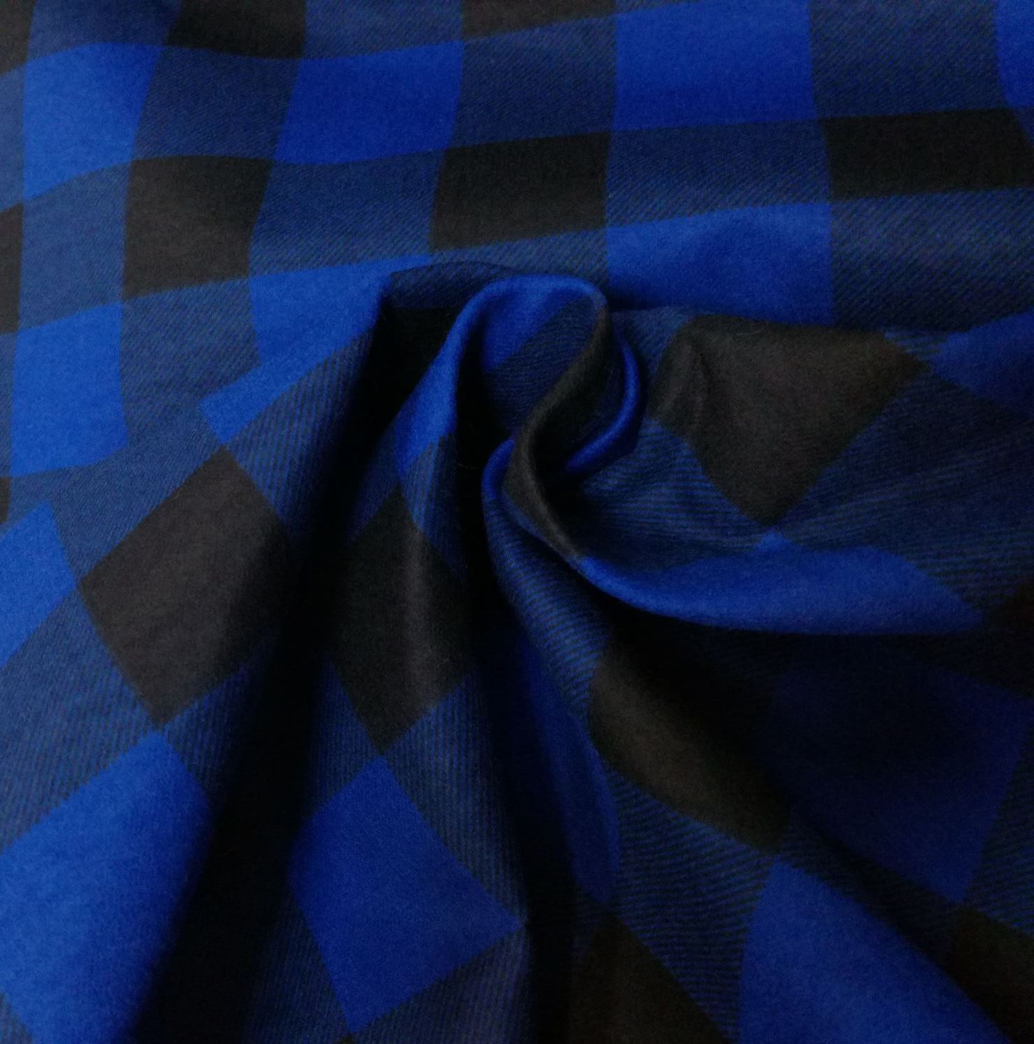 FLANEL MODRO- ČIERNE KÁRO