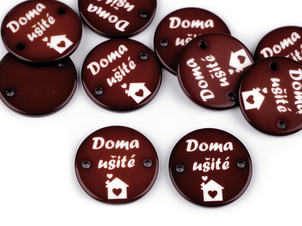 Ceduľka / štítok - Doma ušité- 1kus