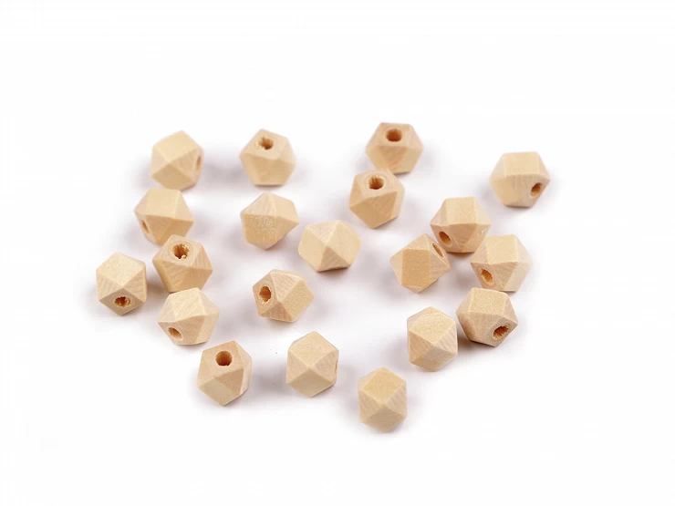 Drevené korálky nelakované 8x8 mm - 20ks