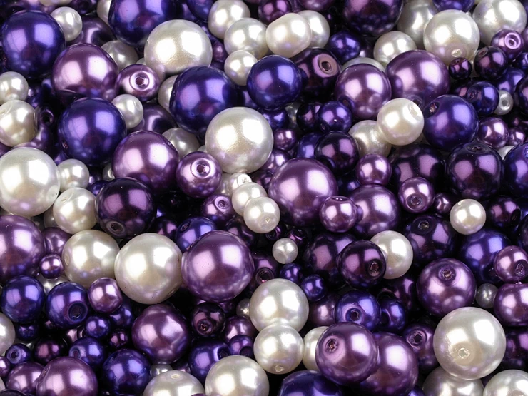Sklenené voskové perly mix veĺkostí a farieb Ø4-12 mm - 50g