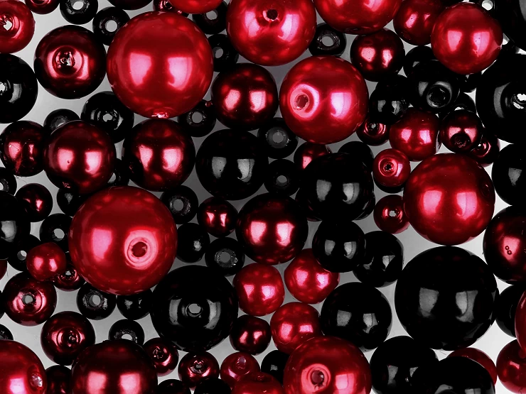 Sklenené voskové perly mix veĺkostí a farieb Ø4-12 mm - 50g