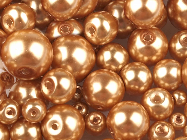 Sklenené voskové perly mix veĺkostí Ø4-12mm - 50g
