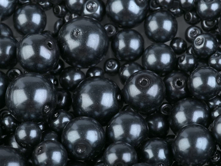 Sklenené voskové perly mix veĺkostí Ø4-12mm - 50g