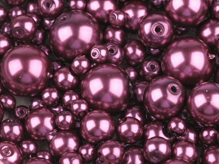 Sklenené voskové perly mix veĺkostí Ø4-12mm - 50g