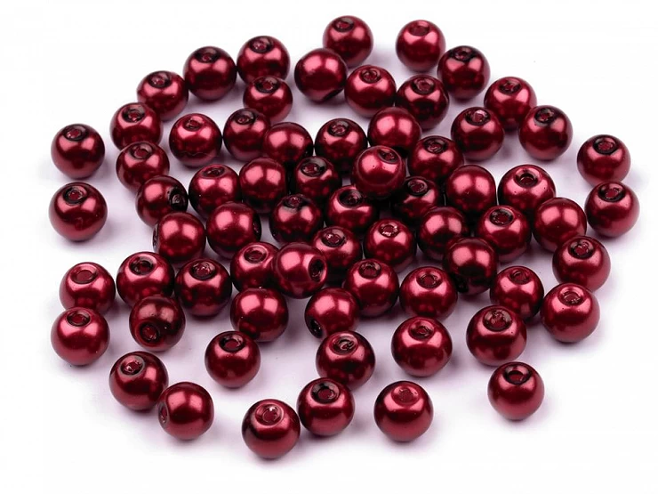 Sklenené voskové perly Ø6 mm - 50g