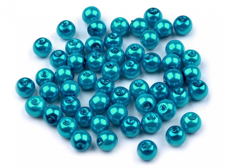 Sklenené voskové perly Ø6 mm - 50g
