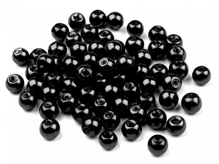 Sklenené voskové perly Ø6 mm - 50g