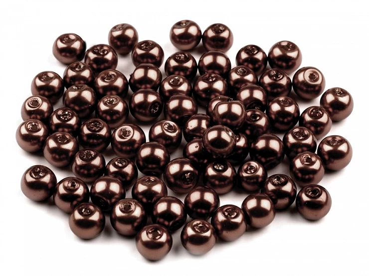 Sklenené voskové perly Ø6 mm - 50g