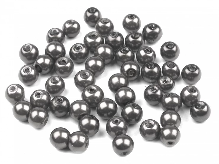 Sklenené voskové perly Ø6 mm - 50g