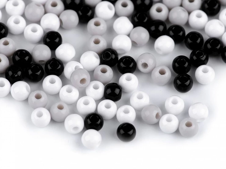 Plastové koráliky Color Ø4 mm farebný mix - 20g