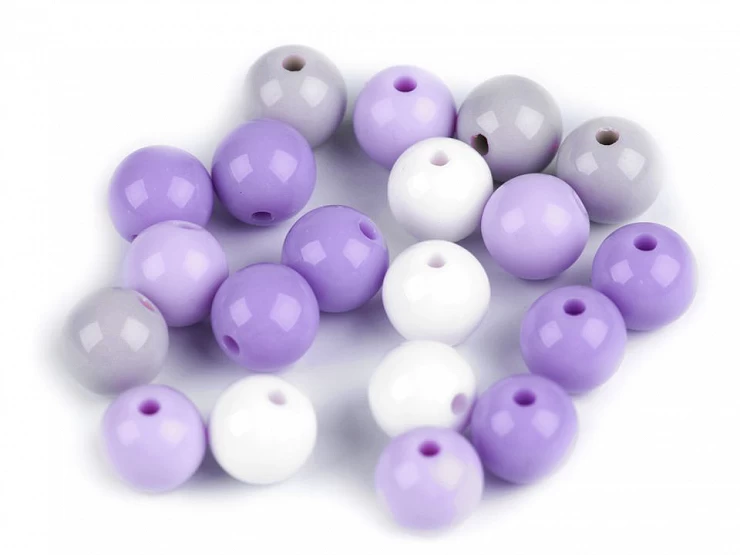 Plastové korálky Color Ø10 mm farebný mix - 25ks