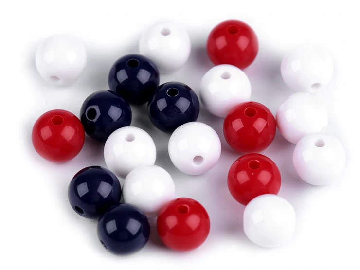 Plastové korálky Color Ø10 mm farebný mix - 25ks
