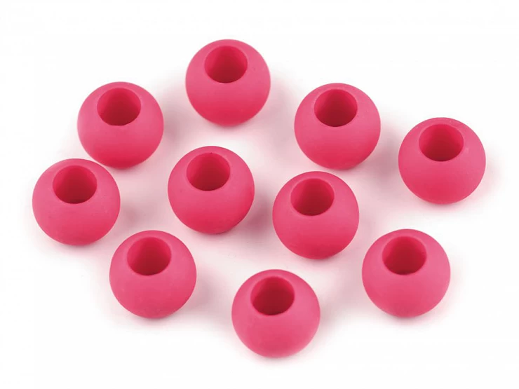 Plastové korálky matné s veľkým prievlakom / plavkové 10x12 mm - 20ks
